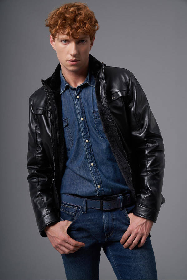 Tommaso Black Leather Jacket 111681 - 9