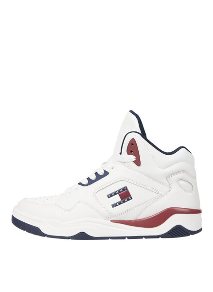 Tommy Hilfiger Белые мужские кожаные кроссовки TJM BASKET MID TOP - 1