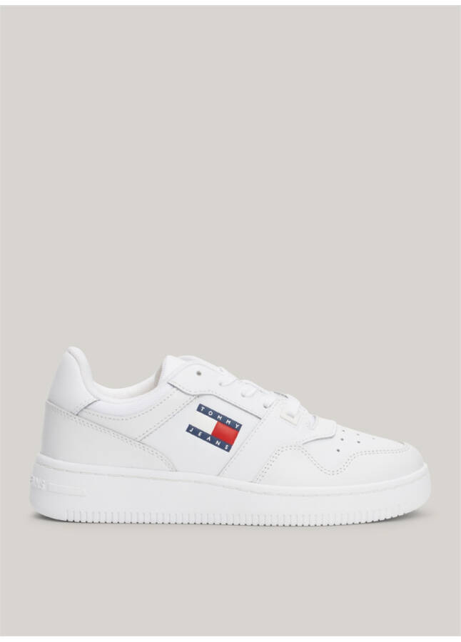 Tommy Hilfiger Белые женские кожаные кроссовки EN0EN02505YBS - 7