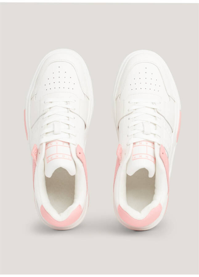 Tommy Hilfiger Beyaz - Pembe Kadın Deri Sneaker EN0EN02475TIC - 10