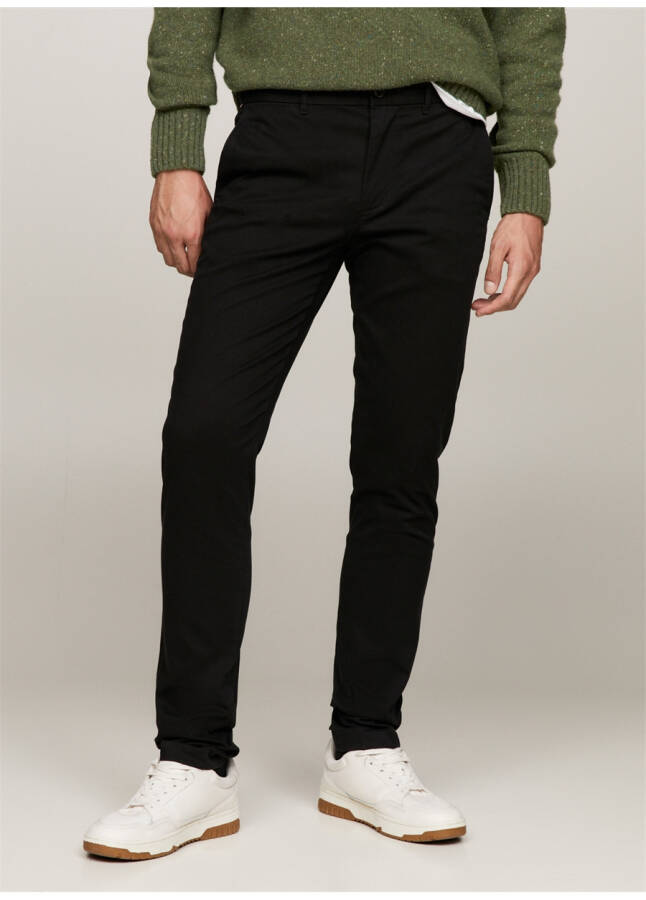 Tommy Hilfiger Erkek Slim Fit Siyah Pantolon - 11