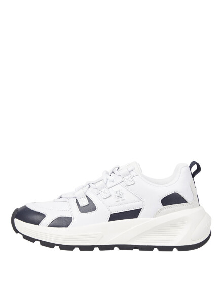 Tommy Hilfiger Lacivert - Beyaz Kadın Deri Sneaker FW0FW076510K4 - 1