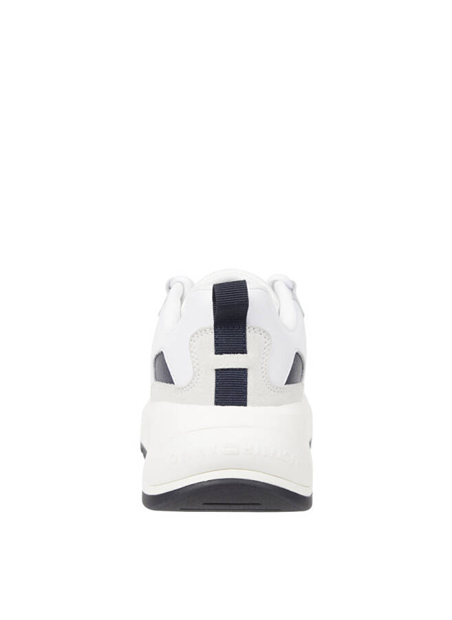 Tommy Hilfiger Lacivert - Beyaz Kadın Deri Sneaker FW0FW076510K4 - 4