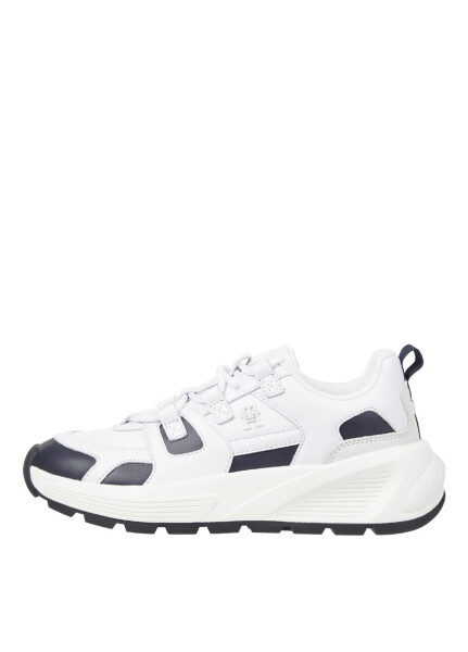 Tommy Hilfiger Lacivert - Beyaz Kadın Deri Sneaker FW0FW076510K4 - 6