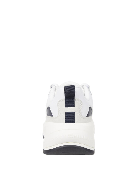 Tommy Hilfiger Navy - White Women's Leather Sneaker FW0FW076510K4 - 4