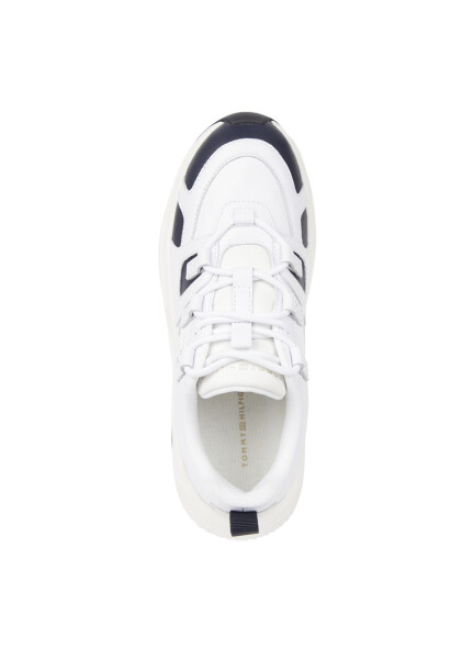 Tommy Hilfiger Navy - White Women's Leather Sneaker FW0FW076510K4 - 8