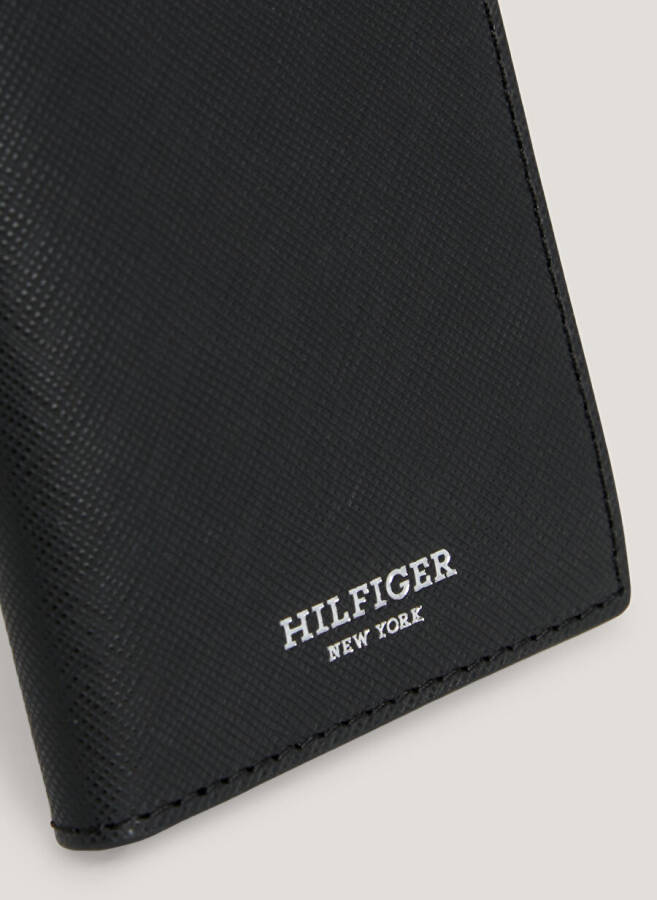 Tommy Hilfiger Siyah Erkek 8x10,6x1,5 cm Deri Cüzdan TH SAFFIANO BIFOLD & ZIP - 4