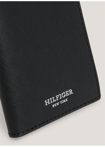 Tommy Hilfiger Siyah Erkek 8x10,6x1,5 cm Deri Cüzdan TH SAFFIANO BIFOLD & ZIP - 8