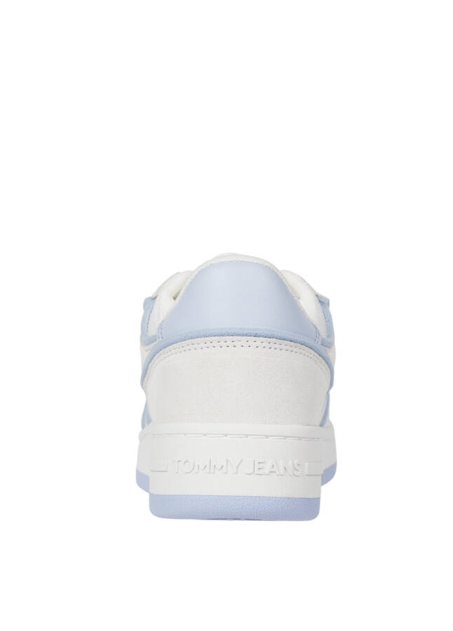 Tommy Hilfiger White - Blue Women's Leather Sneaker EN0EN02420YBL - 4