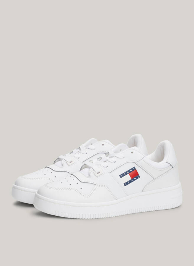 Tommy Hilfiger White Women's Leather Sneaker EN0EN02505YBS - 2