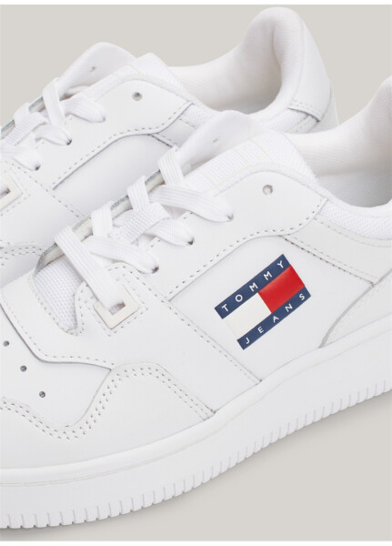 Tommy Hilfiger White Women's Leather Sneaker EN0EN02505YBS - 10