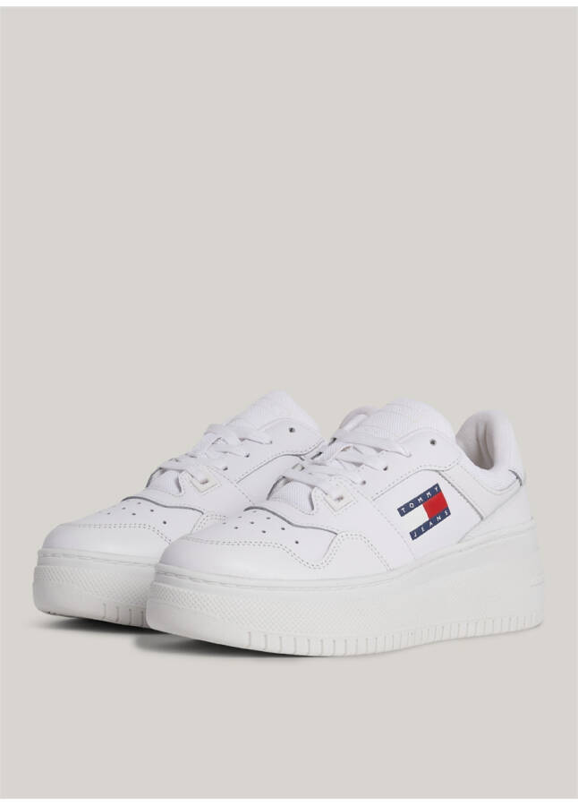 Tommy Hilfiger White Women's Leather Sneaker EN0EN02506YBS - 8