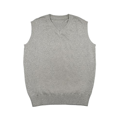 TopTie Men's 100% Cotton Knit Sweater Vest - 4