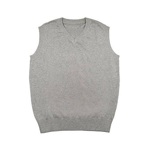 TopTie Men's 100% Cotton Knit Sweater Vest - 4