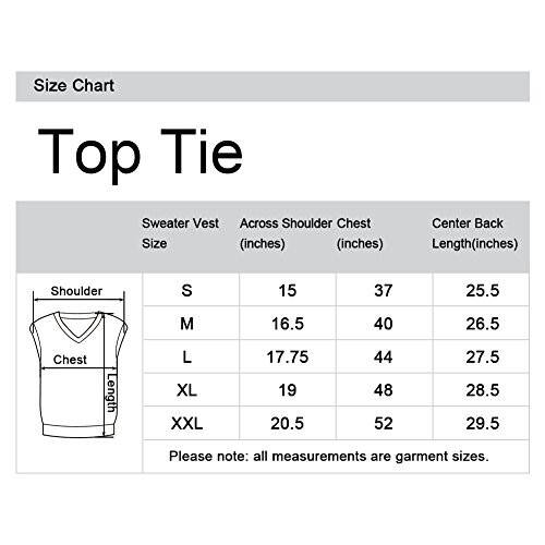 TopTie Men's 100% Cotton Knit Sweater Vest - 7