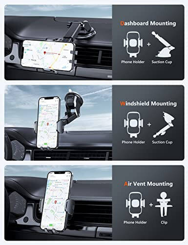 TORRAS [Never Drop Car Phone Holder Mount [Super Suction & Sturdiest Clip] Cell Phone Mount for Car Dashboard Air Vent Windshield Universal for iPhone 15 14 Pro Max Galaxy Note S23 S22 - 7