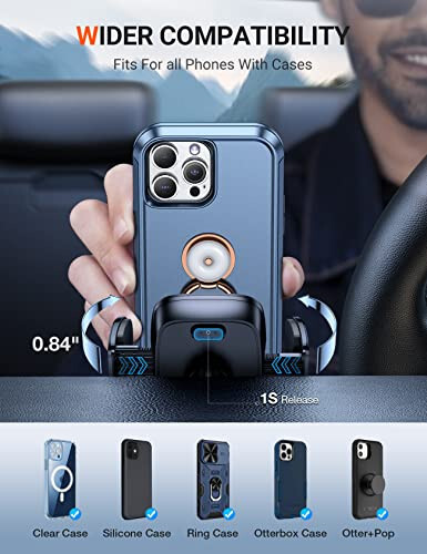 TORRAS [Ultra-Durable Cell Phone Holder for Car, Universal Mount Dashboard Windshield Vent Compatible with iPhone 15 14 13 12 Pro Max, Samsung Galaxy S23+ Ultra S10 Note Plus - 5