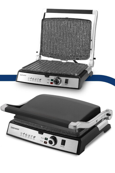 Tostmix Anthracite Stainless Steel 2000 Watt Granite Removable Plate Toaster and Grill Machine - 21