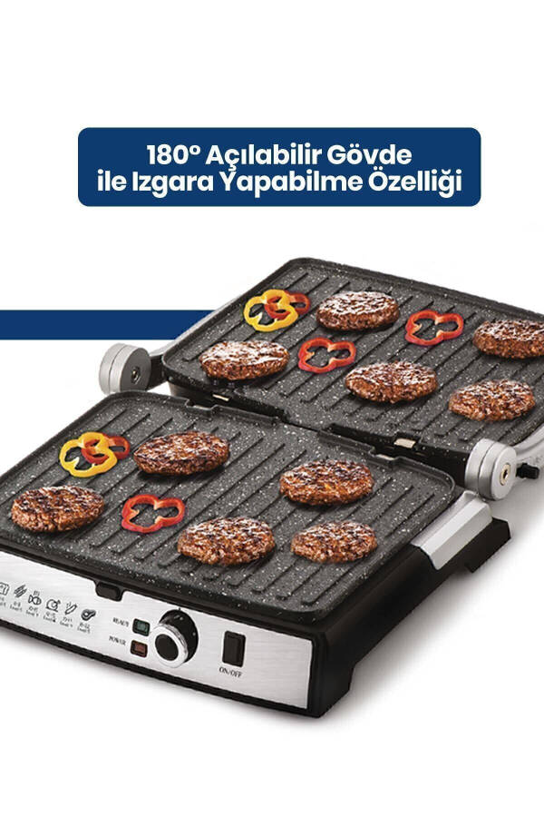 Tostmix Inox Paslanmaz Çelik 2000 Watt Granit Çıkarılabilir Plakalı Tost Ve Izgara Makinesi - 6