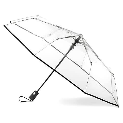 Totes Clear Canopy Automatic Open Foldable Umbrella - 1