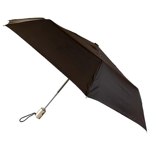 Totes NeverWet Teknolojili, Otomatik Açılır Kapanır, Siyah 43'' Çaplı Şemsiye, Orta Boy - 1