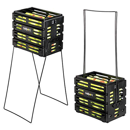 Tourna Ballport Tennis Ball Hopper Holds 80 Balls, Durable and Lightweight - 8