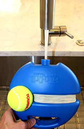 Tourna Fill & Drill Tennis Trainer, The Original Patented Water-Filled Base Tennis Trainer - 3