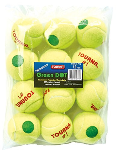 Tourna Green Dot Low Compression Tennis Balls - 1