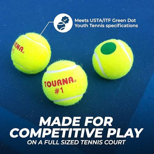 Tourna Yeşil Nokta Düşük Sıkıştırma Tenis Topları - 3