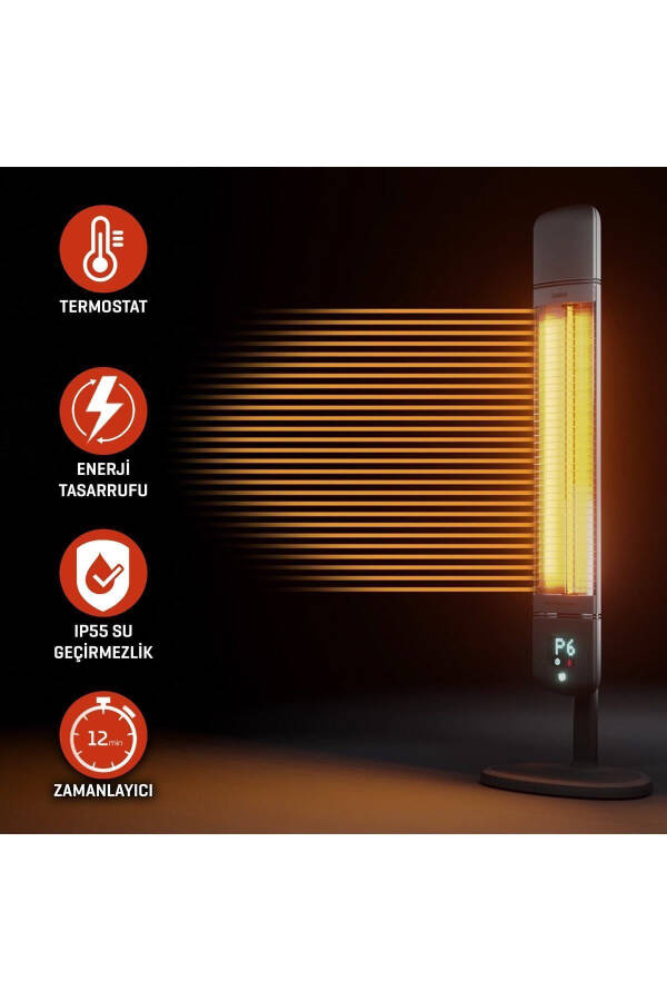 Tower Electric Heater Smart-fr Smart Carbon Infrared Waterproof Ip55 2500w - 5