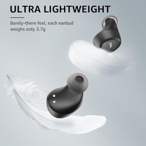 TOZO A1 Mini Wireless Earbuds Bluetooth 5.3 in Ear Light-Weight Headphones Built-in Microphone, IPX5 Waterproof, Immersive Premium Sound Long Distance Connection Headset with Charging Case, Black - 7