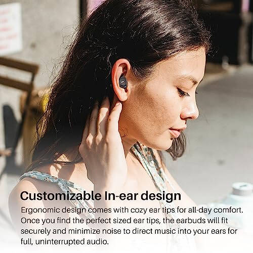 TOZO A1 Mini Wireless Earbuds Bluetooth 5.3 in Ear Light-Weight Headphones Built-in Microphone, IPX5 Waterproof, Immersive Premium Sound Long Distance Connection Headset with Charging Case, Black - 9