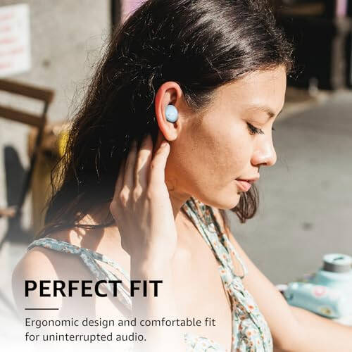 TOZO A1 Mini Wireless Earbuds Bluetooth 5.3 in Ear Light-Weight Headphones Built-in Microphone, IPX5 Waterproof, Immersive Premium Sound Long Distance Connection Headset with Charging Case, Blue - 3