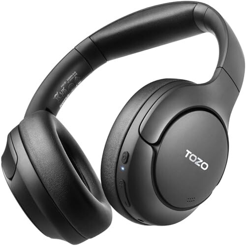 TOZO HT2 Hybrid Active Noise Cancelling Headphones, Wireless Over Ear Bluetooth Headphones, 60H Playtime, Hi-Res Audio Custom EQ via App Deep Bass Comfort Fit Ear Cups, for Home Office Travel - 1