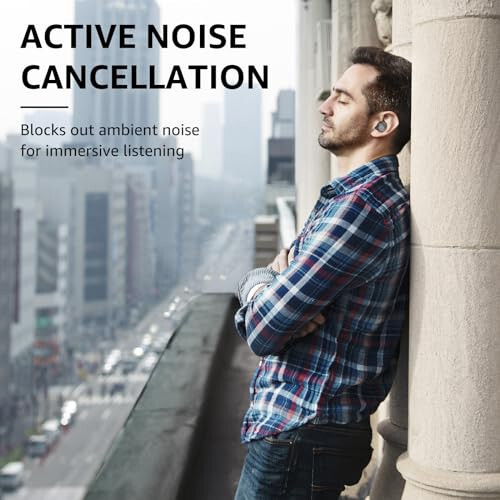 TOZO NC9 Hybrid Active Noise Cancelling Wireless Earbuds, in Ear Headphones IPX6 Waterproof Bluetooth 5.3 Stereo Earphones, Immersive Sound Premium Deep Bass Headset Matte Black - 7