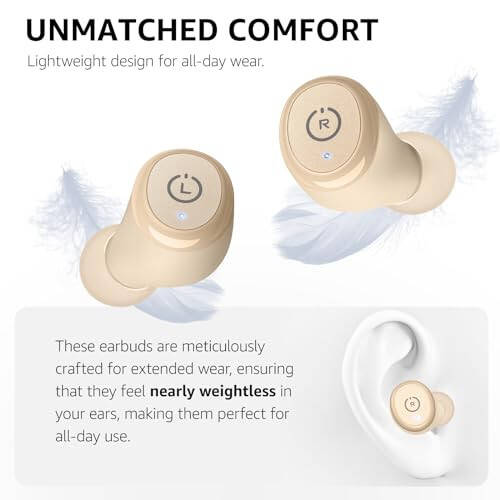 TOZO T10 (Ergonomic Edition) Wireless Earbuds Bluetooth 5.3 Headphones, App Customize EQ, Ergonomic Design, 55H Playtime, Wireless Charging Case, IPX8 Waterproof Sound in-Ear Headset, 2024 New Version - 4