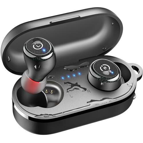 TOZO T10 (Ergonomik Sürüm) Kablosuz Kulaklıklar Bluetooth 5.3 Kulaklıklar, Uygulama Özelleştirilebilir EQ, Ergonomik Tasarım, 55 Saat Oynatma Süresi, Kablosuz Şarj Kutusu, IPX8 Su Geçirmez Ses Kulak İçi Kulaklık, 2024 Yeni Sürüm - 1