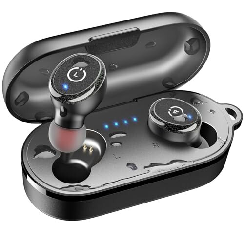 TOZO T10 (Klasik Sürüm) Bluetooth 5.3 Kablosuz Kulaklıklar, Kablosuz Şarj Kutusu ile, IPX8 Su Geçirmez Stereo Kulaklık, Kulak İçi, Dahili Mikrofonlu Kulaklık, Derin Baslı Premium Ses, Spor İçin Siyah - 7