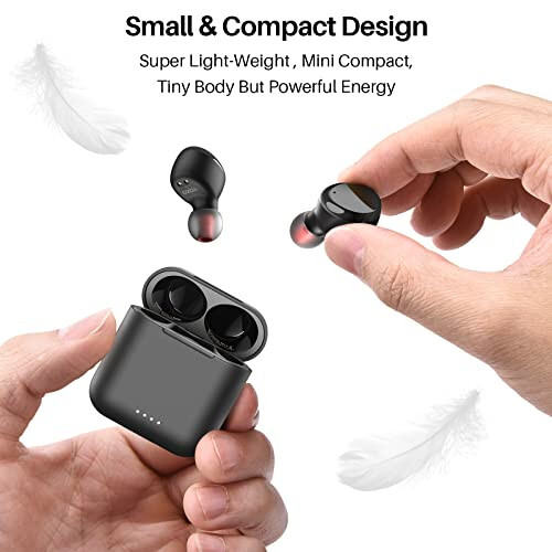 TOZO T6 (Classic Edition) True Wireless Earbuds Bluetooth 5.3 Headphones Touch Control with Wireless Charging Case IPX8 Waterproof Stereo Earphones in-Ear Built-in Mic Headset Premium Deep Bass Black - 2