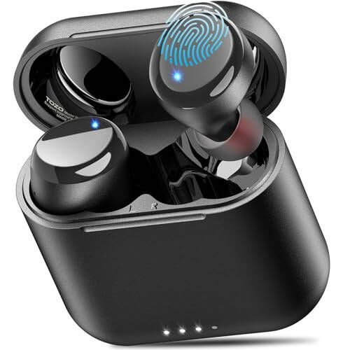 TOZO T6 (Ergonomic Edition) Wireless Earbuds Bluetooth 5.3 Headphones, Ergonomic Design in-Ear Headset, 50Hrs Playtime with Wireless Charging Case, APP EQ Customisable, IPX8 Waterproof, 2024 Version - 1