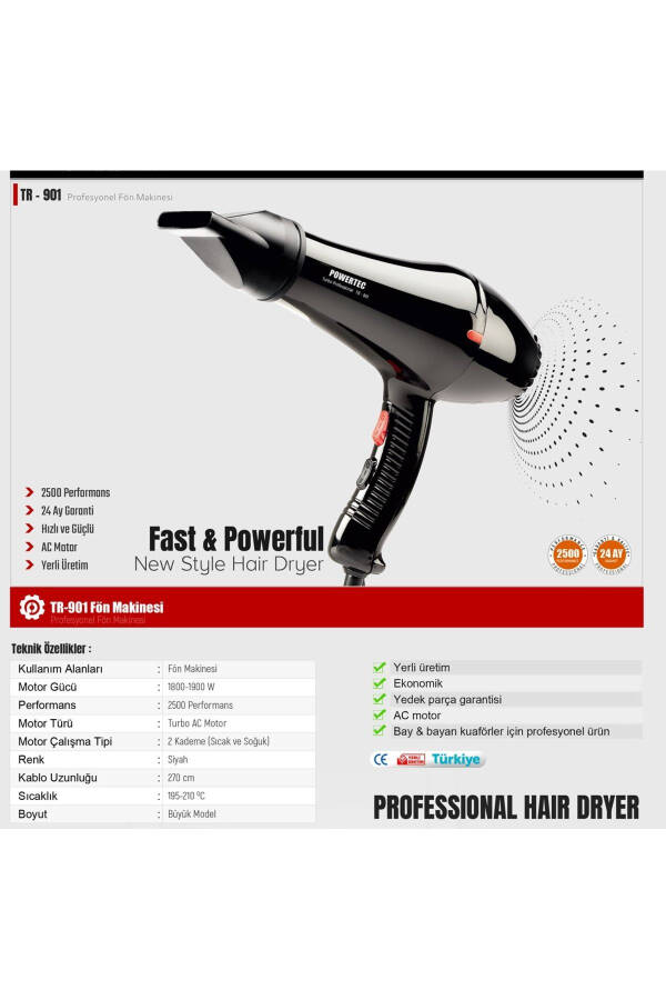 Tr-901 Professional Hair Dryer - 19