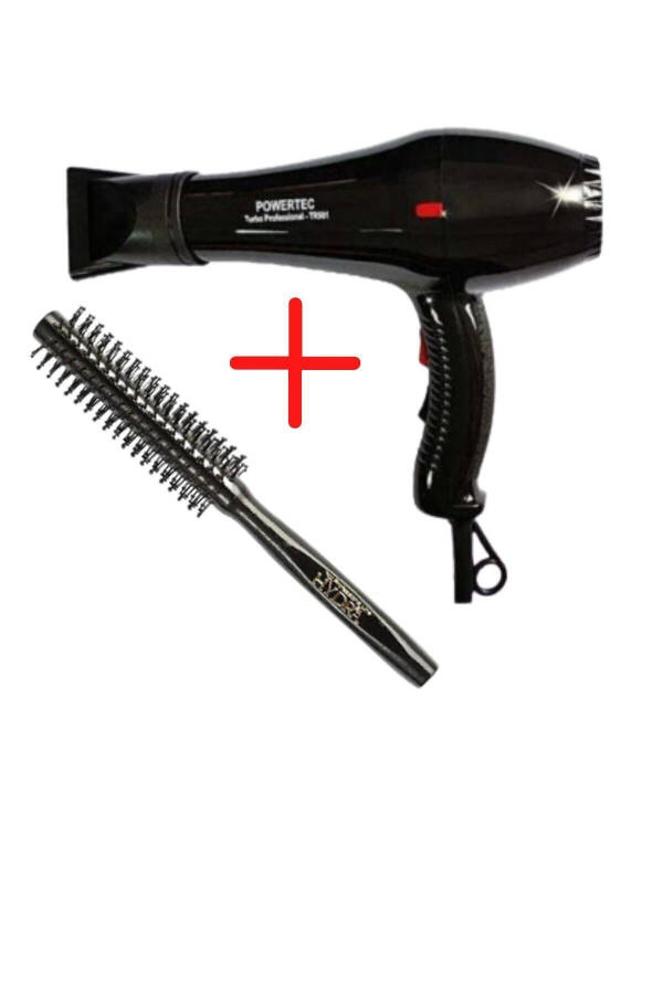 Tr-901 Turbo Professional Hair Dryer + Barber Blow Dryer Brush - 9