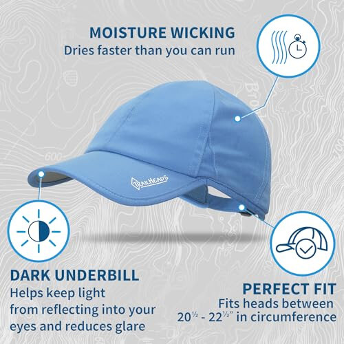 TrailHeads UV Protection Running Hats for Women, 50+ UPF - Summer Hats for Women Baseball Cap - Tennis, Golf, Gym, Workout - 9