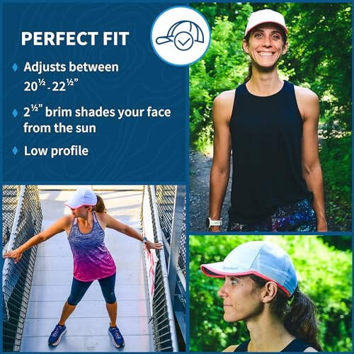 TrailHeads UV Protection Running Hats for Women, 50+ UPF - Summer Hats for Women Baseball Cap - Tennis, Golf, Gym, Workout - 6