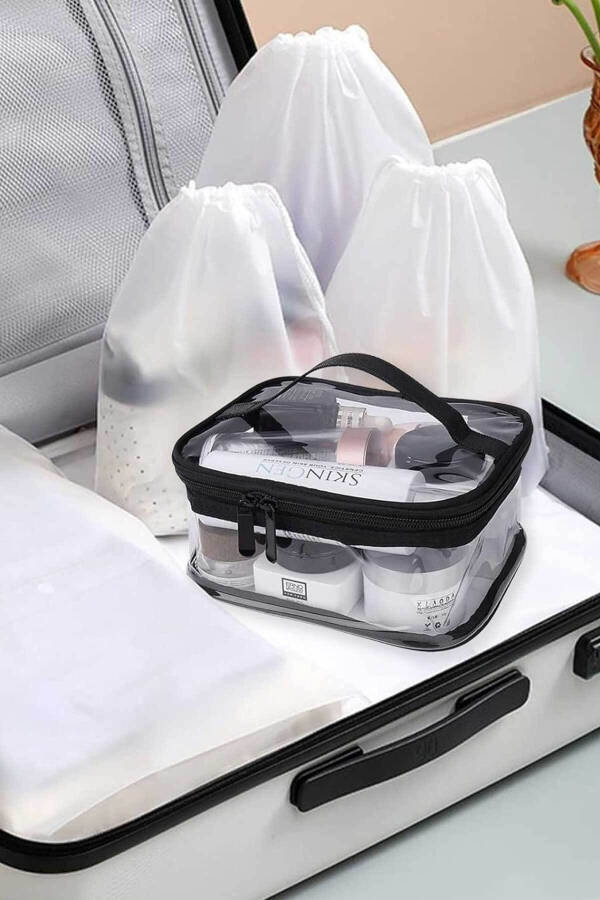 Transparent Multipurpose Waterproof Cabin Size Makeup Bag - 6