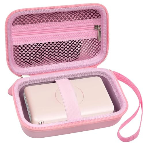 Travel Case Compatible with iWALK MAG-X Magnetic Wireless Power Bank 10000mAh, Storage Holder for Magsafe Fast Charging Portable Charger, Carrying Bag for iPhone Battery Pack (Box Only) (Pink) - 1