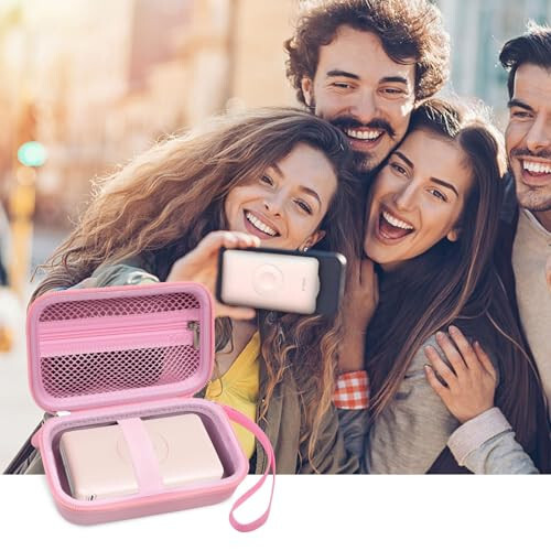 Travel Case Compatible with iWALK MAG-X Magnetic Wireless Power Bank 10000mAh, Storage Holder for Magsafe Fast Charging Portable Charger, Carrying Bag for iPhone Battery Pack (Box Only) (Pink) - 6