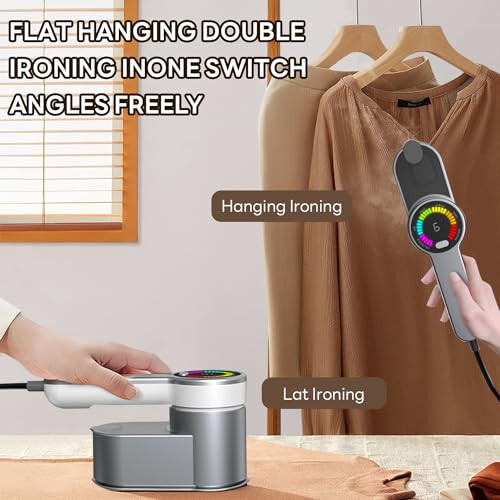 Travel Steamer Mini Iron for Clothes, Portable Garment Steamer - 6 Intelligent Ironing Modes, Handheld Clothes Steamer Small Size, Foldable Clothing Wrinkles Remover, Compact Travel Steamer for Home - 3