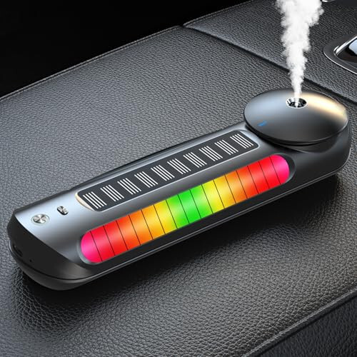 Treligate Solar Smart Car Air Freshener, Car Air Freshener Diffuser with Auto On/Off, Aluminum Alloy Body, 3 Adjustable Concentration, No Oil Leakage, Built-in Battery, Ambient Light, Natural Fragrance - 2