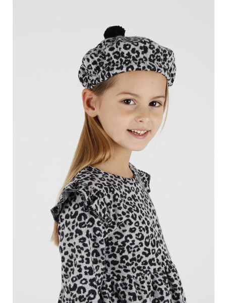 Trend Dress with Leopard Print, Ruffles and Hat for Girls Ak2401 - 5